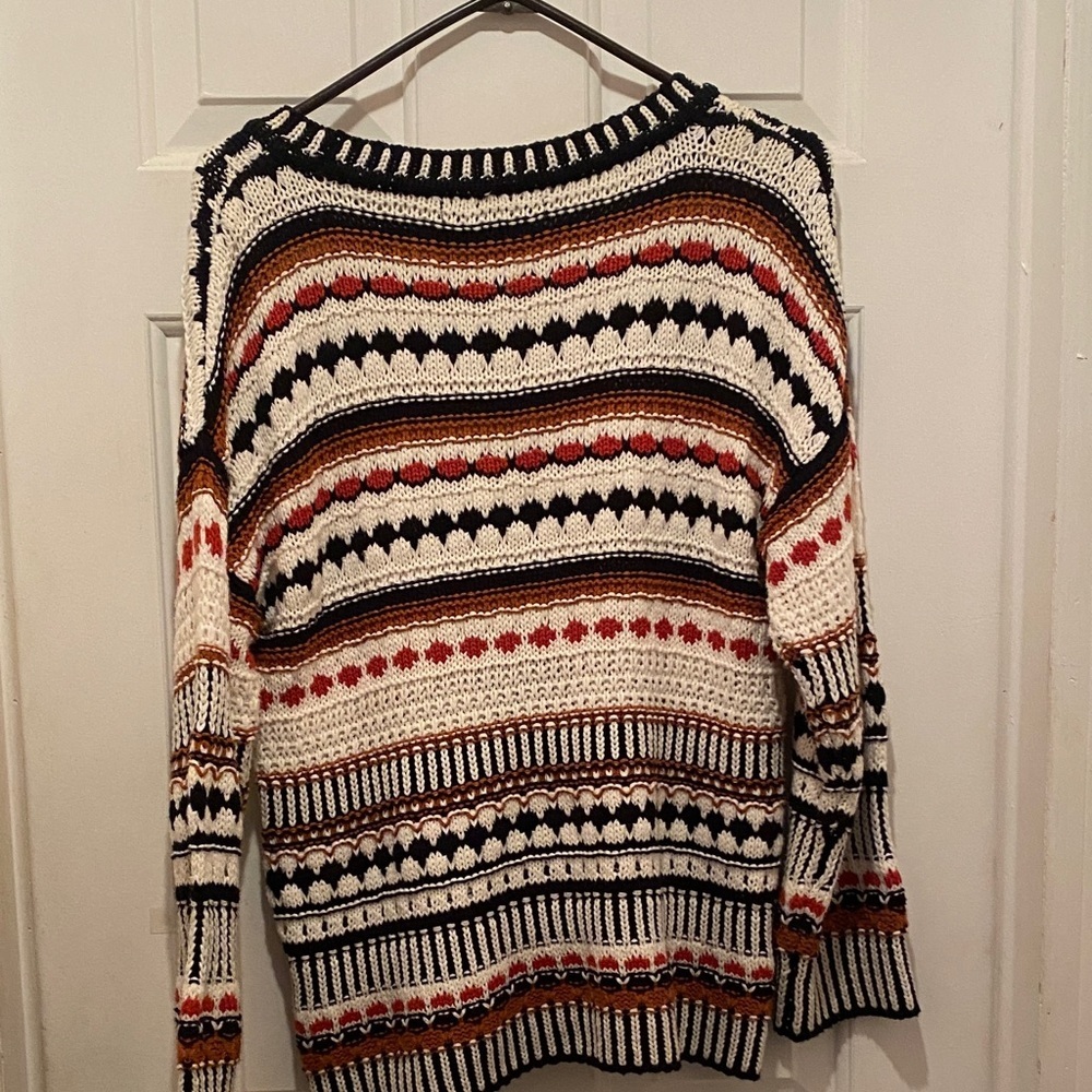 Marc New York Striped Sweater - Black, Red, Cream - Picture 9 of 17